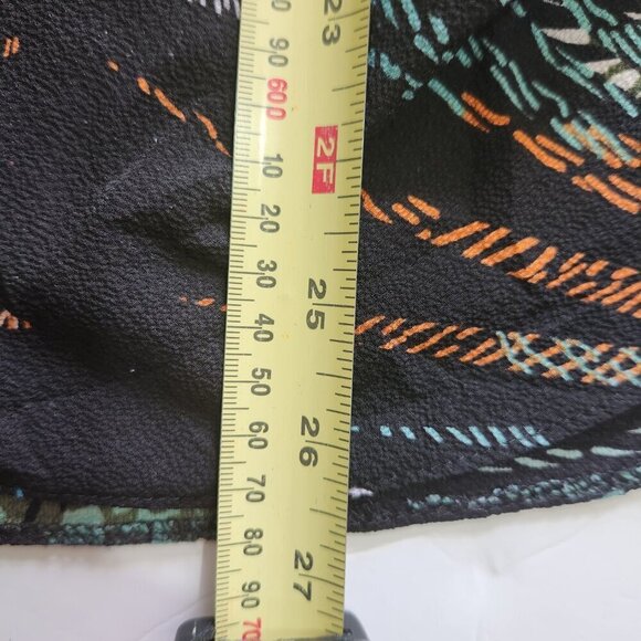 Kenar Sleeveless Shirt Women's XL V-neck Button Up Multicolour Tropical Leaves - Picture 13 of 13